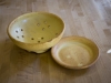 yellow salt berry bowl and plate