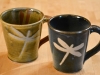 dragonfly tape resist mugs