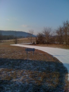 winding road with a dusting of snow_monastery