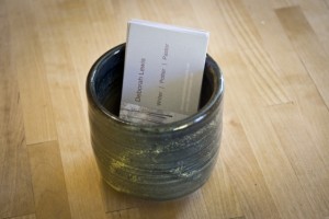 tea bowl and cards