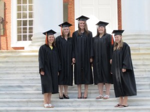 graduates on UVA rotunda steps_picture by melissa holmes