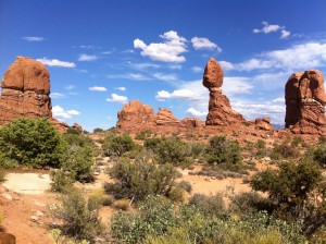 Balanced Rock and others at Arches National Park, Utah