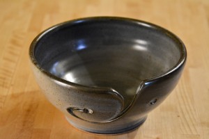 stoneware pottery yarn bowl