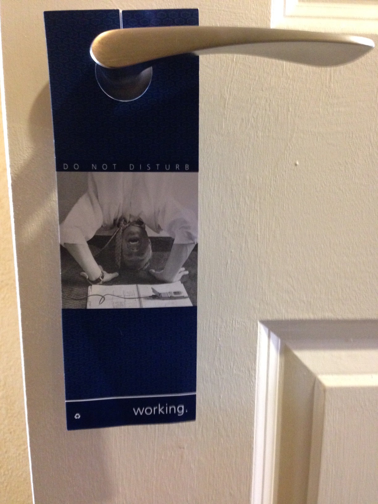 door hanger sign in hotel