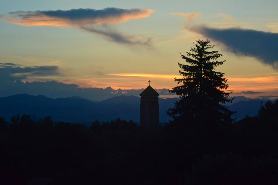 sunset with steeple denver