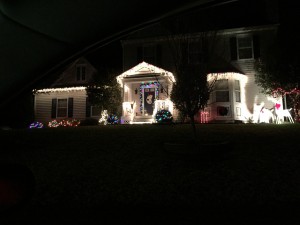 Christmas display of lights